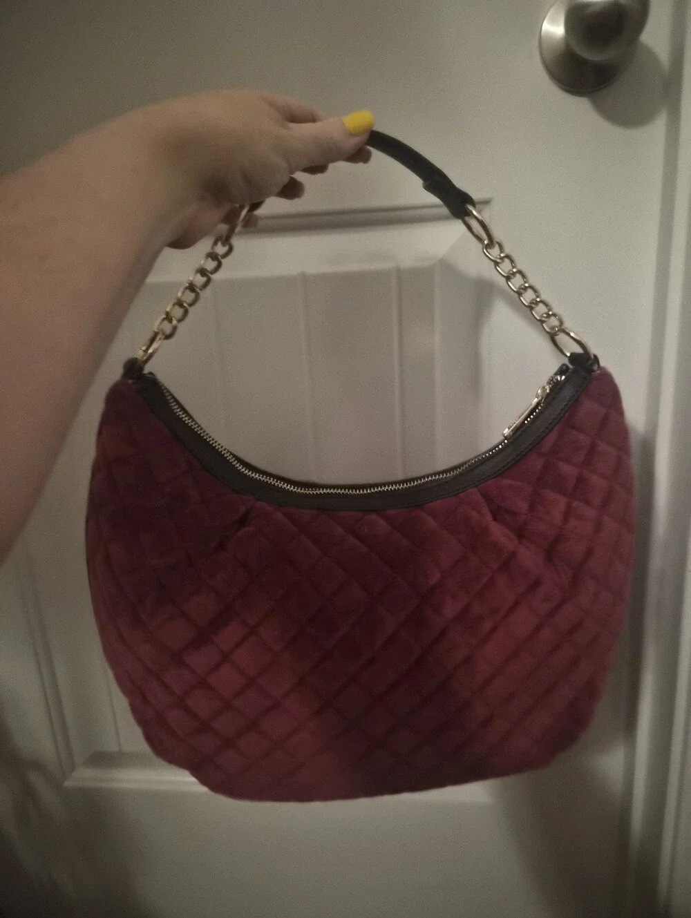 NWOT Juicy Couture Burgundy Crescent Hobo Bag